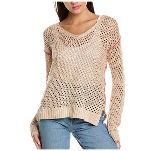Johnny Was Theresa Crochet Sweater in Cream Small S $398 NEW NWT